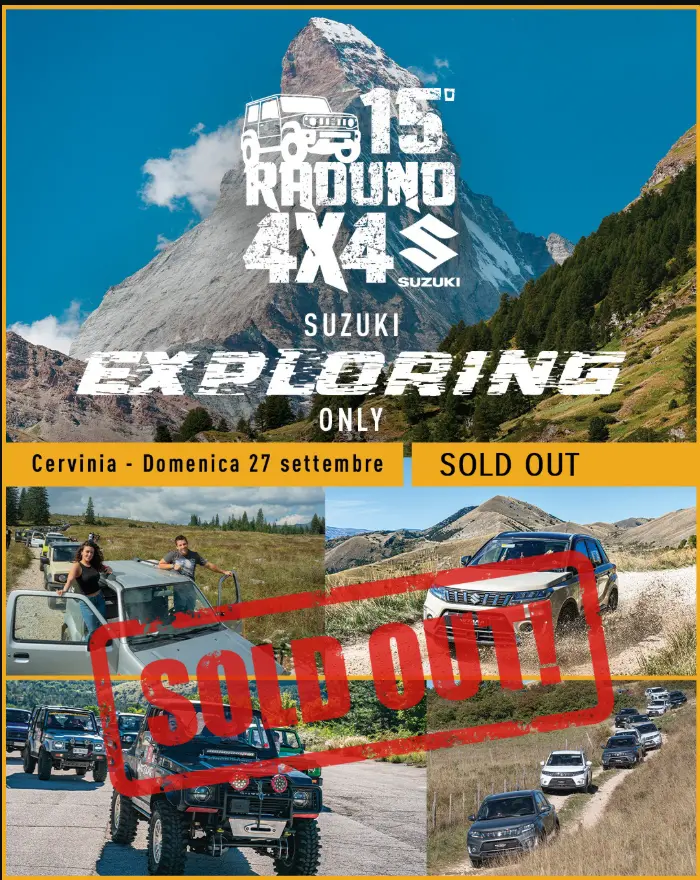 Il 15° Raduno Suzuki 4x4 a Cervinia fa il tutto esaurito in pochi giorni