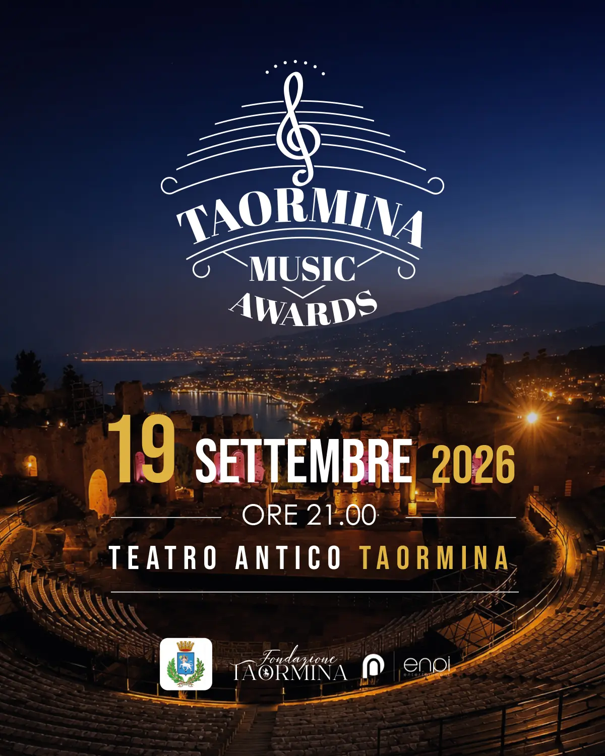 Taormina Music Awards: la musica illumina il Teatro Antico il 19 settembre