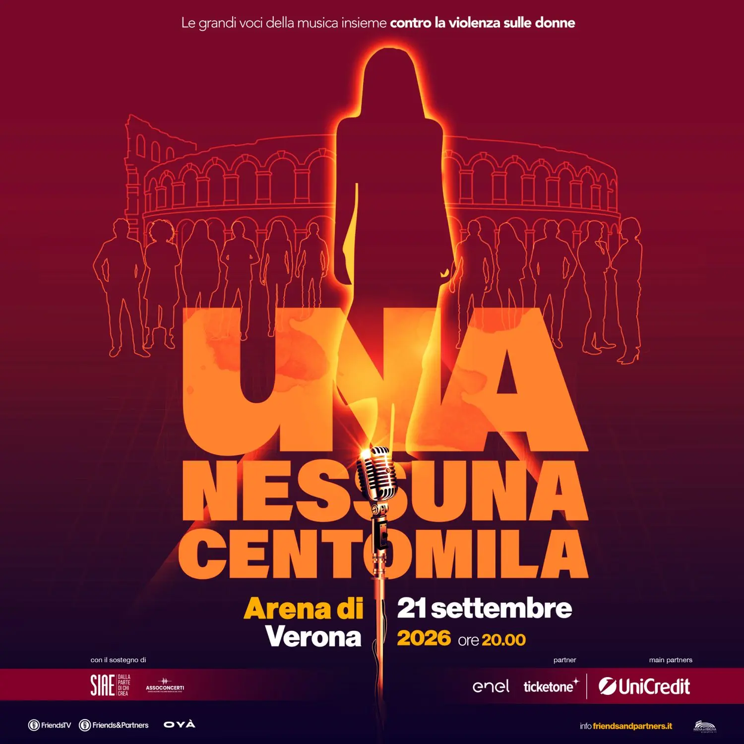 Una Nessuna Centomila: l'Arena di Verona si riempie contro la violenza sulle donne
