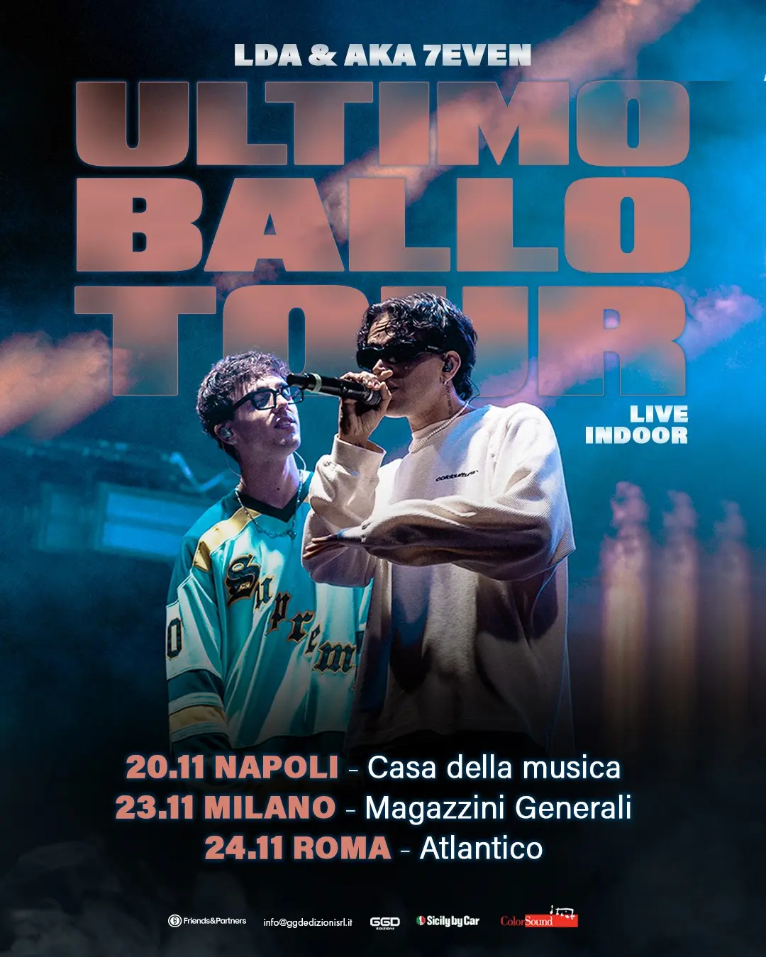 LDA e Aka 7even tornano live: tre date speciali nei club con Ultimo Ballo Tour